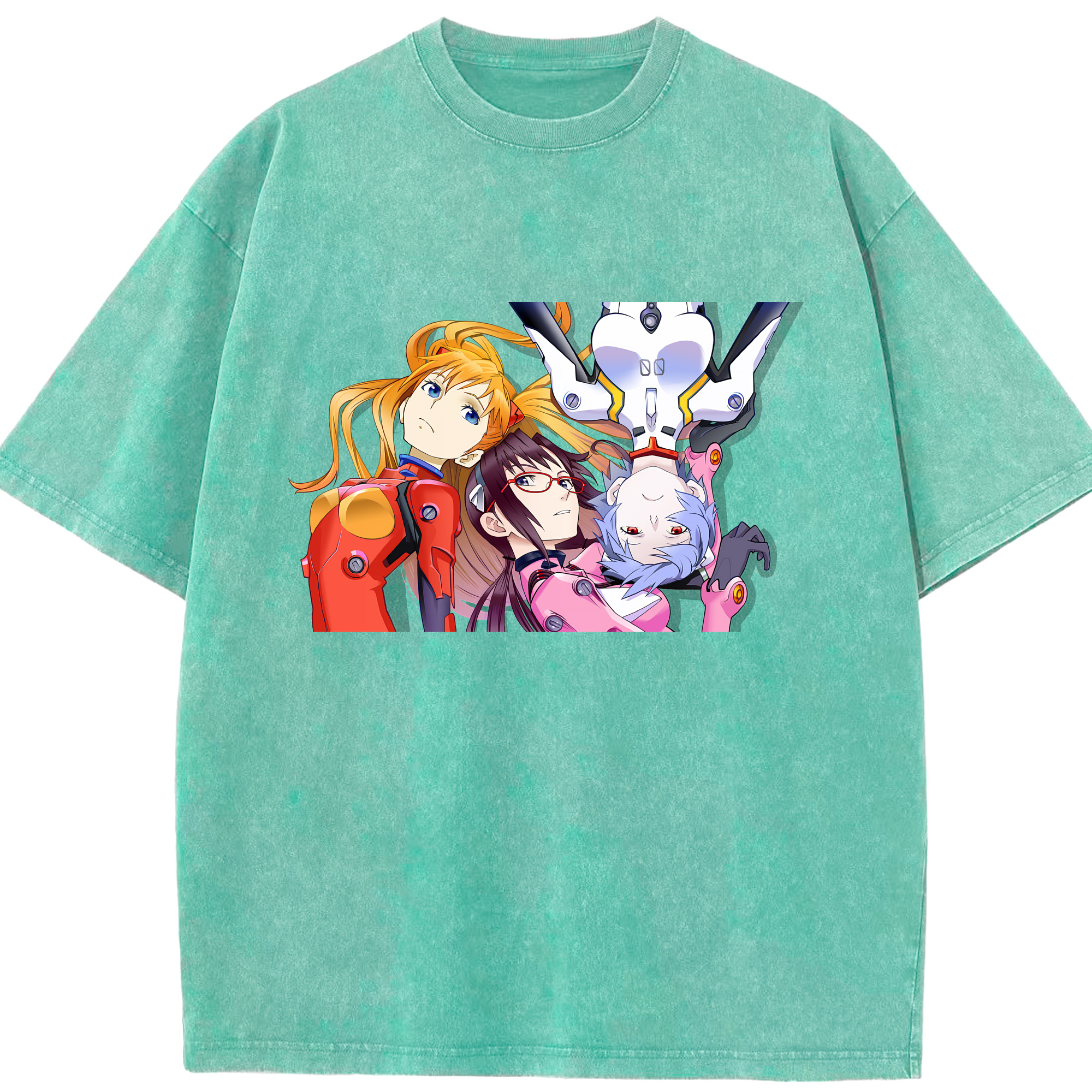 （画像用） EVA 新世紀エヴァンゲリオン 綿100% ヴィンテージ風 半袖Tシャツ（フロントプリント）